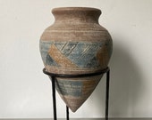 20th century clay amphora vase, vintage vase, antique vase, art deco