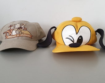 Authentic Disneyland Paris Pluto and Winnie Caps