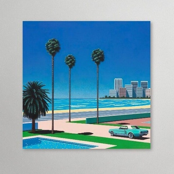 Poster Hiroshi Nagai, poster Californie, poster city pop