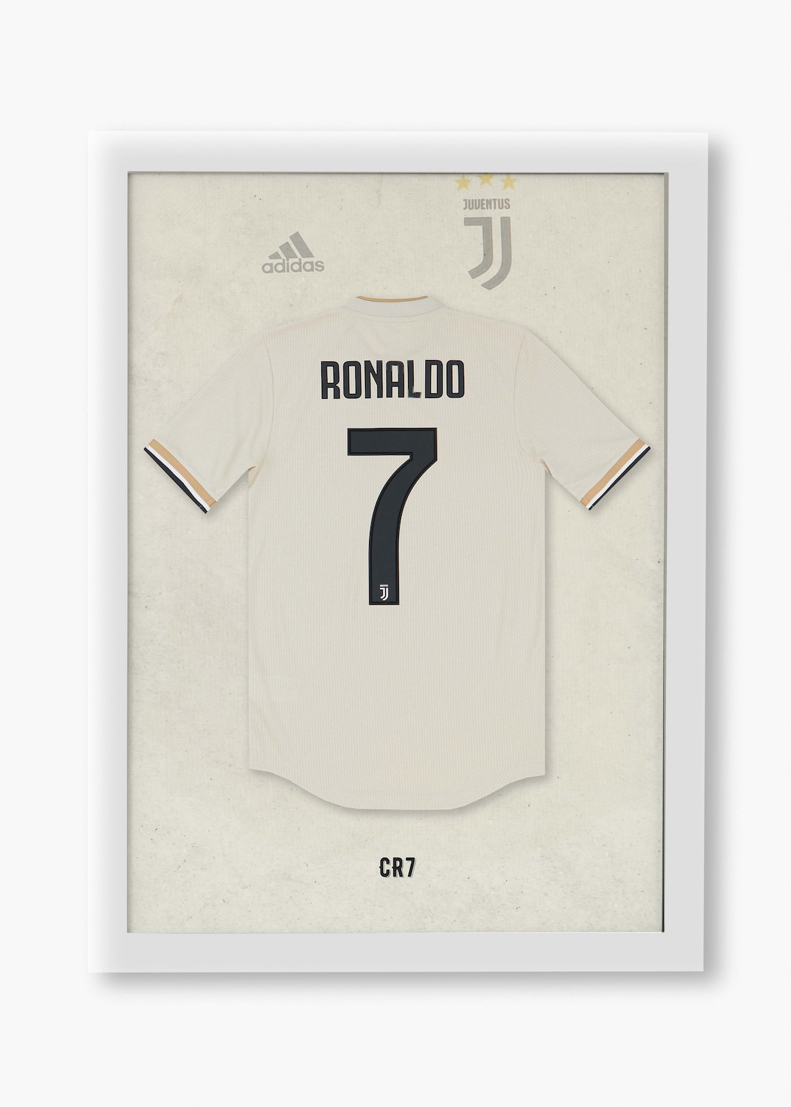 Ronaldo Juliste C. Ronaldo Juventus Jersey - Photorealistic Poster in Thermal Print ...