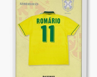 Romário Seleção Brasileira / Pôster Romário / Estampa Romário Seleção Brasileira / Pôster Romário / Estampa