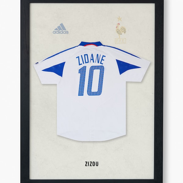 Zinedine Zidane France Jersey, Football Legends, High Resolution Printable Wall Art, High Quality, Instant Download, Gift