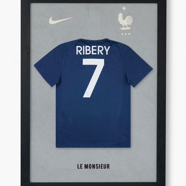 Ribéry France jersey, photo poster, thermal print, football legends, high resolution, various dimensions, gift