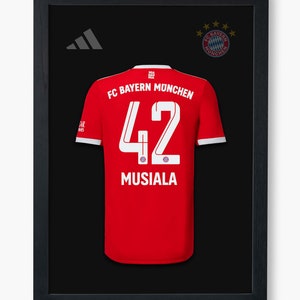 Jamal Musiala Bayern Jersey, Football Legends, High Resolution Printable Wall Art, High Quality, Instant Download, Gift