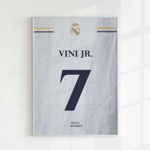 Vinicious Junior, Vini Jr., Madrid, Football, photorealistic thermal print, Football Legends, High resolution, various sizes, gift