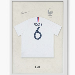 Paul Pogba France Jersey, Photorealistic Photo Print, Football Legends, High Resolution, Various Sizes, Gift