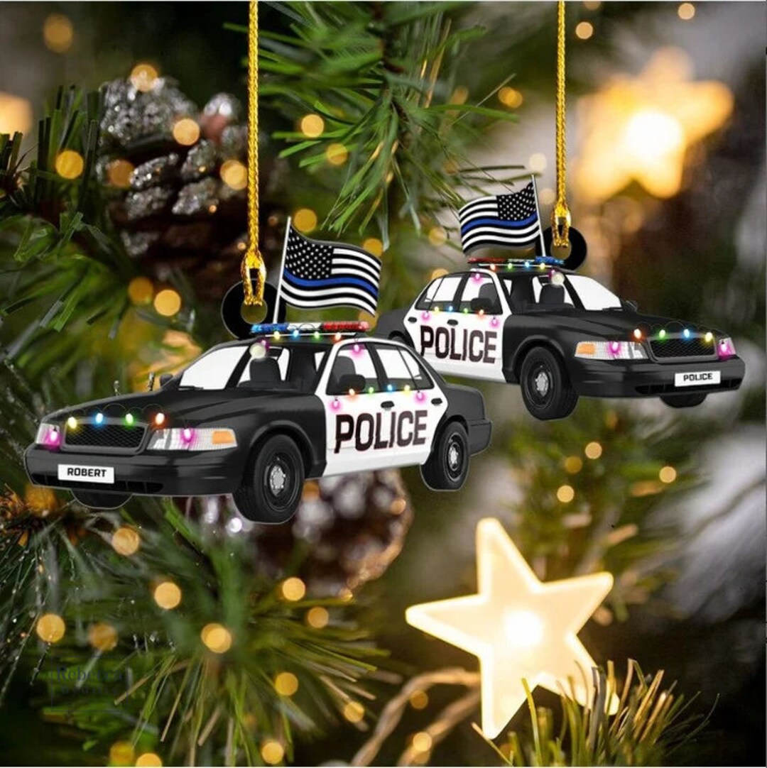 Police Car Christmas Ornament 