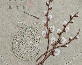Easter egg embroidery file for hemstitch needle 12 | Easter egg embroidery file for hemstitch needle