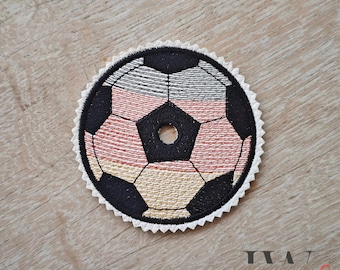 Football glass cover with a large straw hole ITH embroidery design, 3-color, 11 embroidery file formats