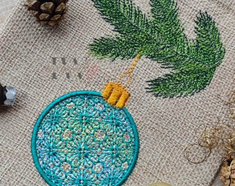 Embroidery application file – Christmas bauble with pattern 03