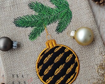 Christmas bauble with pattern 06 - embroidery application file