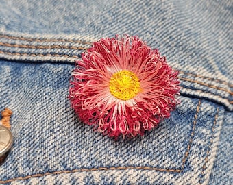 Fringe daisy daisy flower embroidery file 2 sizes 12 file formats, Fringe daisy Emboidery design