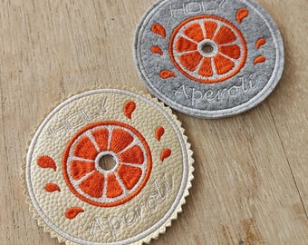 Embroidery design glass cover, glass cover embroidery file “Holy Aperoli”, 12 embroidery file formats