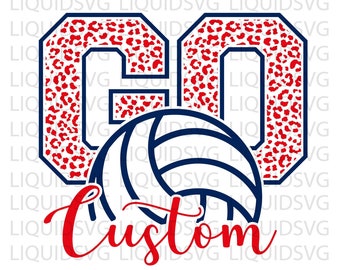 Go Custom Volleyball SVG Custom svg Go Leopard Custom svg Custom Mascot svg Custom Mom svg Custom Pride svg Custom Cheer svg Cricut svg