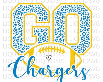 Go Chargers svg Charger svg Chargers Leopard svg Chargers football svg Chargers leopard football svg Chargers mascot svg Chargers team svg