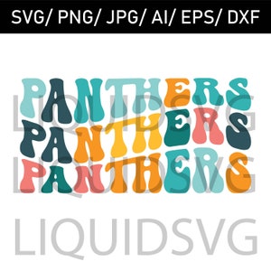 Panthers svg Panthers Wavy Stacked Svg Panthers Mascot Svg Team Mascot Svg School Spirit svg Panthers File Team Mascot School Team svg
