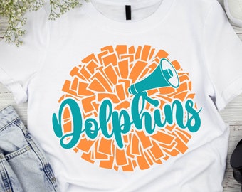 Dolphins SVG Dolphins Football Svg Dolphins Cheer Svg Dolphins Pompom Svg Dolphins Mom Svg Dolphins,Dolphins Png,Mascot,Svg,Png,Ai,Circut,Su
