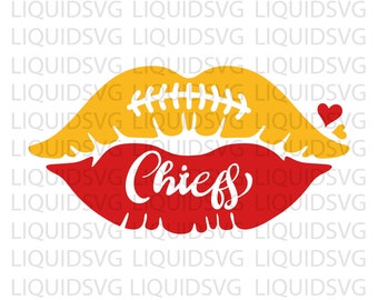Chiefs svg Chiefs Football Lips SVG Football Team Lips SVG Chiefs Cheer svg Chiefs Mascot svg Football Mom,Cricut,Silhouette