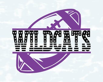 Wildcats Svg Png | American Flag Football Split Text Svg | Go Wildcats Team Sports | Cricut Sublimation File