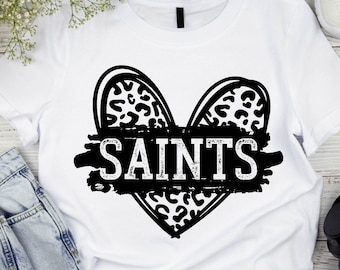 Saints SVG Saints Football Svg Saints Leopard Patch Svg Saints Heart Svg Saint Svg Saints,Saints Png,Mascot,Svg,Png,Ai,Circut,Sublimation