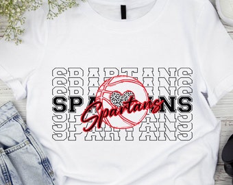 Spartans SVG Spartan svg Spartans svg Basketball Svg Basketball Mascot,Game Day svg,School Team svg,heart svg,Basketball,png,sublimation,dxf