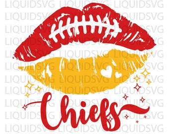 Chiefs svg Chiefs Football Lips SVG Football Team Lips SVG Chiefs Cheer svg Chiefs Mascot svg Football Mom,Cricut,Silhouette