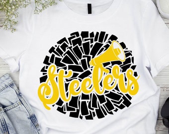 Steelers SVG Steelers Football Svg Steelers Cheer Svg Steelers Pompom Svg Steelers Mom Svg Steelers,Steelers Png,Mascot,Svg,Png,Ai,Circut,Su