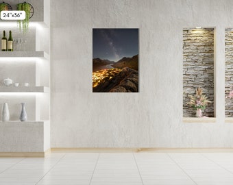 Waterton Lakes Starry Night Photo Print | Fine Art Landscape Wall Decor