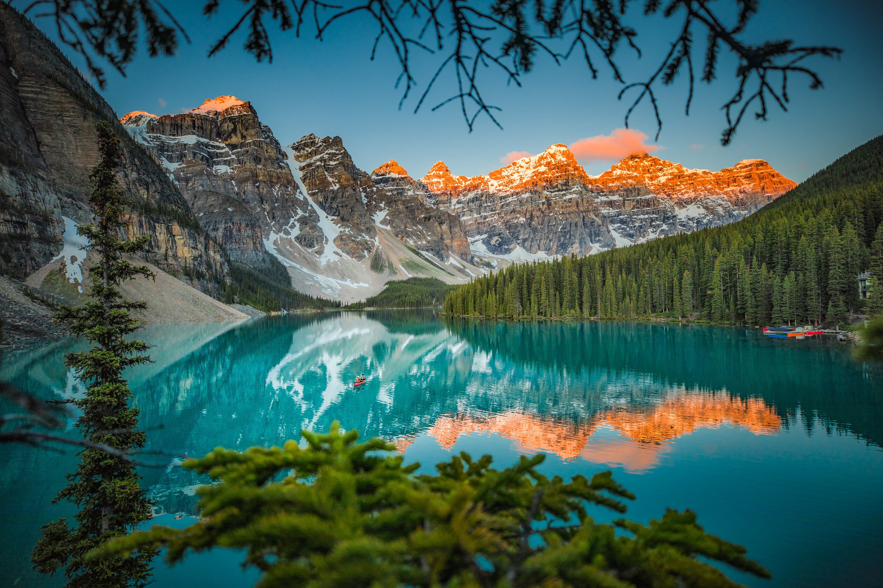 Moraine Lake Photography Print: Rocky Mountain Canvas Wall Art