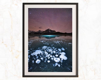 Icy Serenity at Upper Kananaskis Lake - Fine Art Photography Print, Canmore Alberta