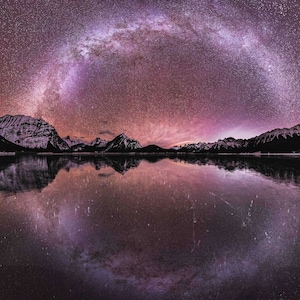 Milky Way Over Kananaskis Lake, Alberta - Fine Art Canvas Print