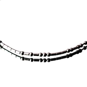 Collana in codice Morse in argento, messaggio personalizzato, testo, collana con nome, compleanno, regalo di anniversario, regalo personalizzato di Natale per lui