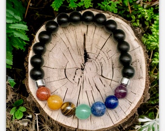 Stunning 7 Chakra Bracelet. Chakra Wrap Bracelet with adjustable tie. Yoga and Meditation bracelet, Balance your Chakras, Unique design