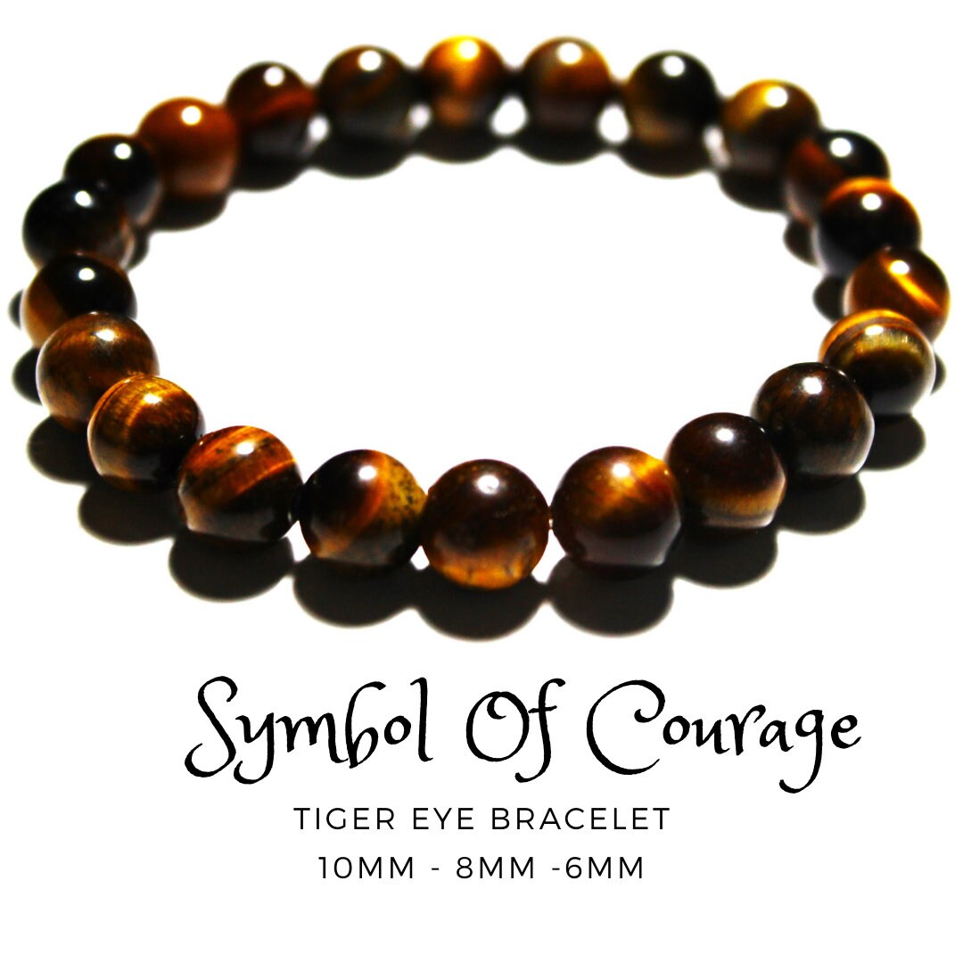 Tiger Eye Bracelet , Custom Size With Natural Stone Crystal