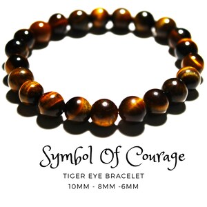 Tiger Eye Bracelet ,  Custom size With Natural Stone Crystal Beaded Bracelet , 10mm 8mm 6 mm Tiger Eye Gemstone  Bracelet , Unisex Bracelet