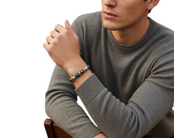 Handmade Tiger Eye Natural Stone Bracelet in Blue, Green, and Brown – Unique and Stylish!