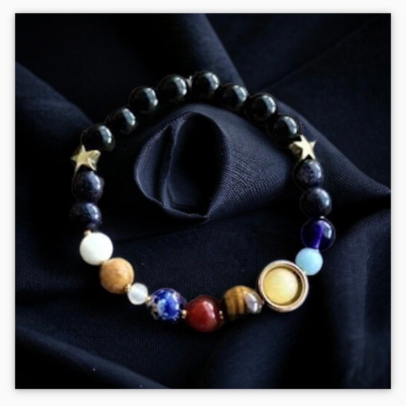 Planet Bracelet, Universe Solar System Bracelet Natural