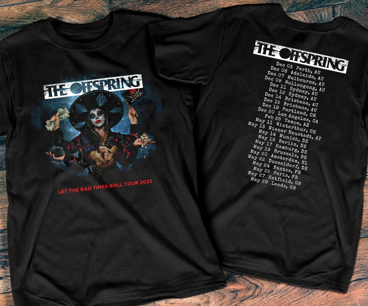 Discover The Offspring Let The Bad Times Roll Tour 2023 T-Shirt, The Offspring Tour 2023 Shirt