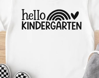 Hello Kindergarten SVG, Back To School Shirt Design (Digital Download)
