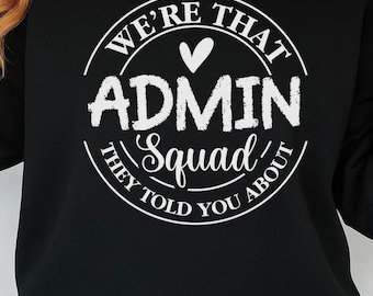Admin Squad SVG, Office Teacher Secretary PNG (Digital Download)