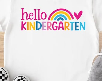 Hello Kindergarten SVG, Back To School Shirt Design (Digital Download)