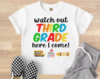 Attention 3e année SVG, chemise pour la rentrée (téléchargement numérique)