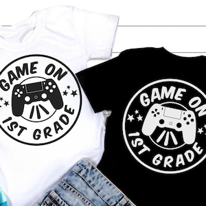 Game On 1st Grade, First Day Of School svg, Boys First Grade Shirt svg, First Grade svg png, First Day of First Grade svg, 1st Grade svg