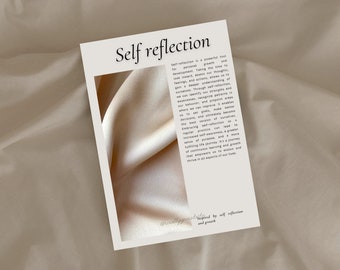 PRINTED Wellness dashboard aesthetic planner minimal self reflection