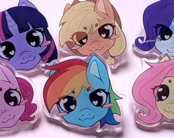 My Little Pony MLP:FIM Acrylic Glitter Pin