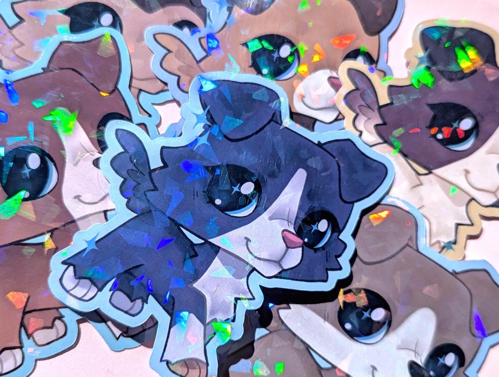Lps Sticker Eye LPS Littlest Pet Shop Collie Dog Sparkle Holographic Vinyl Stickers - Etsy