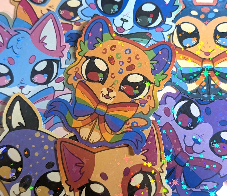 Lps Sticker Eye LPS Littlest Proudest Pet Shop Pride Sparkle Holographic Vinyl Stickers ...