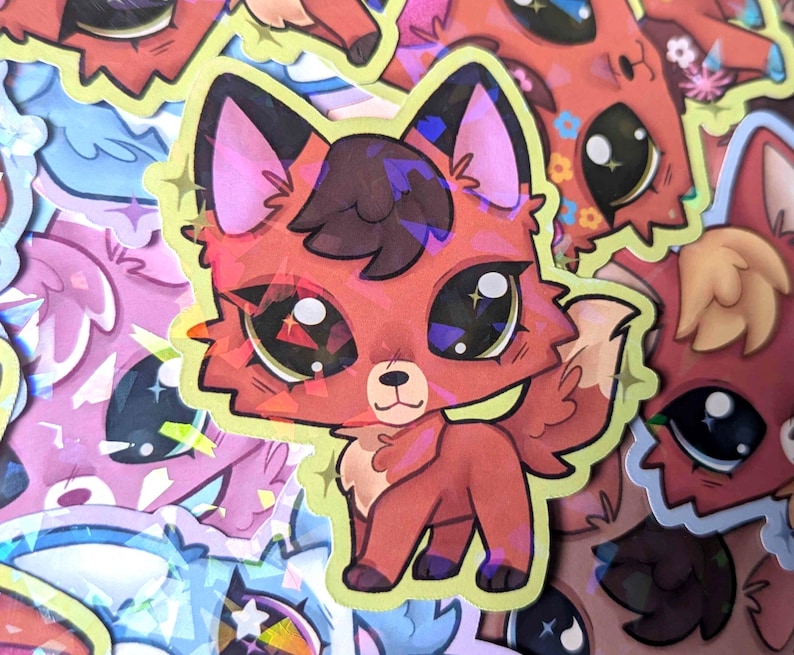 Lps Sticker Eye LPS Littlest Pet Shop Fox Sparkle Holographic Vinyl Stickers - Etsy