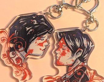 My Chemical Romance Demolition Lovers MCR Glitter Keychain Pair