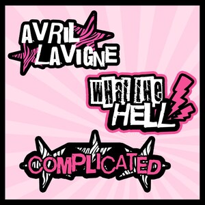 AVRIL LAVIGNE Inspired Vinyl Cut Glossy MINI Sticker Pack - Etsy